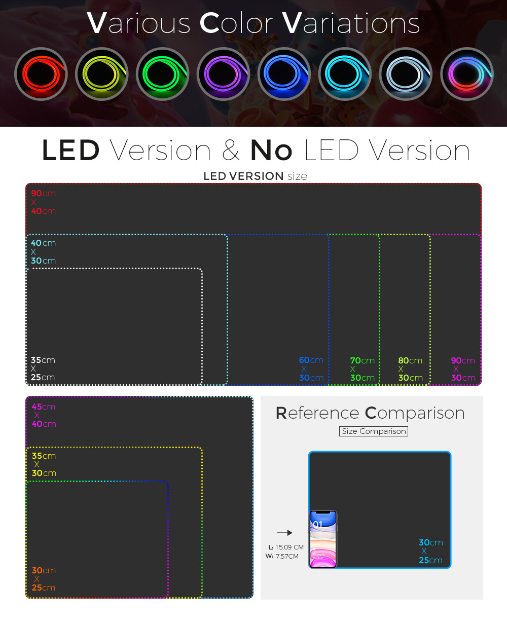 Mouse Pad Gamer LED RGB 01