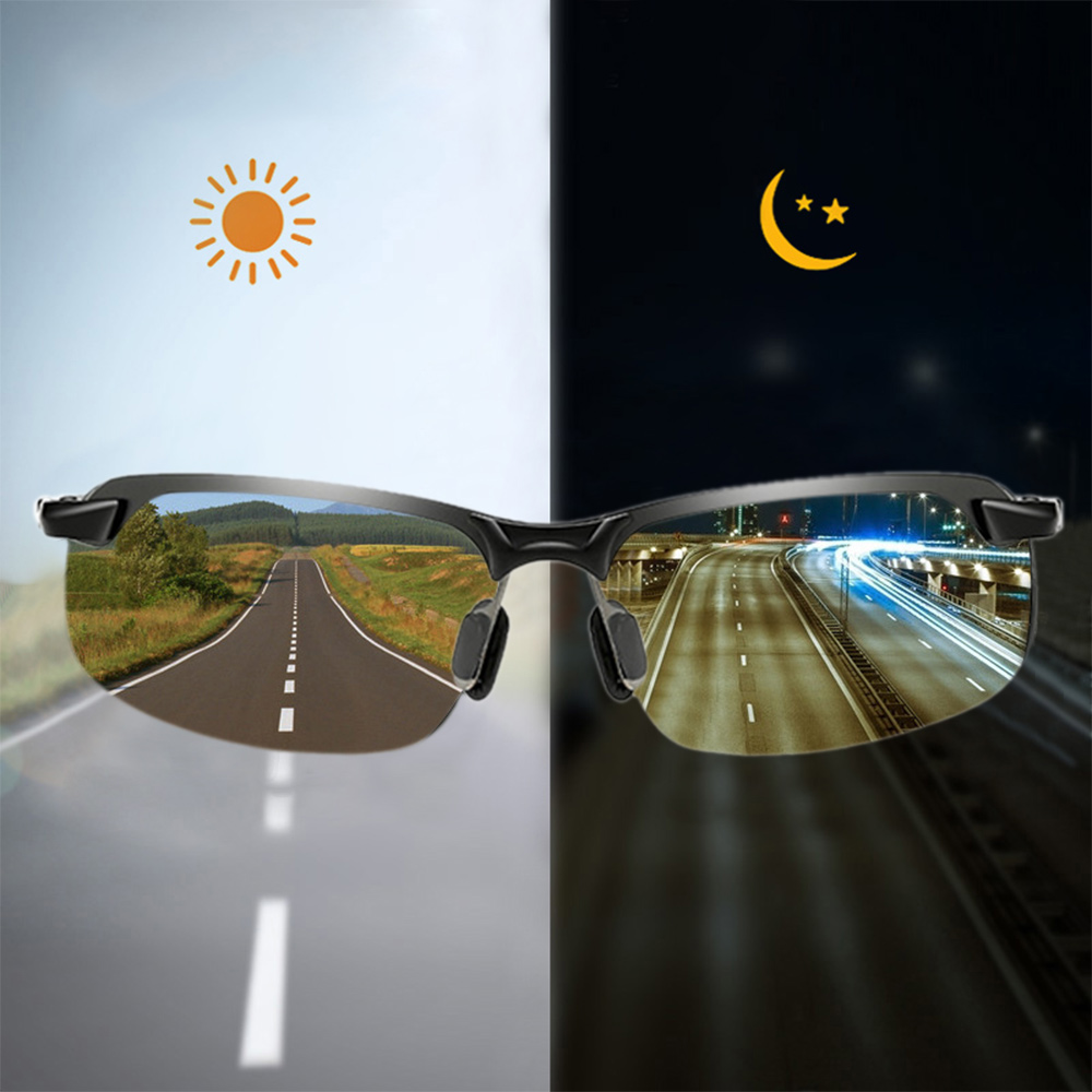 Óculos de Sol Masculino Fotocromático Polarizado: Versatilidade e Proteção para Dirigir de Dia e de Noite