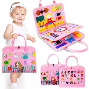 Brastoy Maleta Educativa Montessori Sensorial Brinquedo-rosa (9)