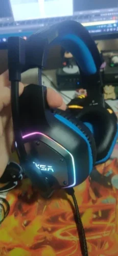Fones de ouvido EKSA E1000 para PC/PS4/PS5 7.1 Surround RGB Headset Gamer USB photo review