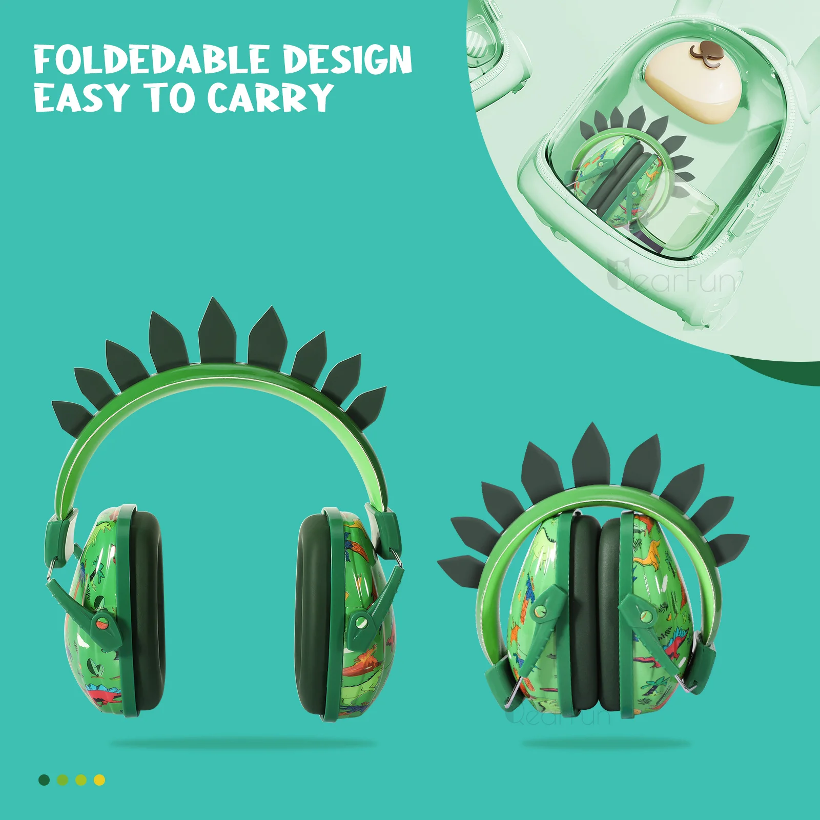 Protetores auriculares Dinossauro para crianças com autismo, sensibilidade sonora - Abafador para Ouvidos 14 kf S725888a445664e699ad833476e0bc3b4r