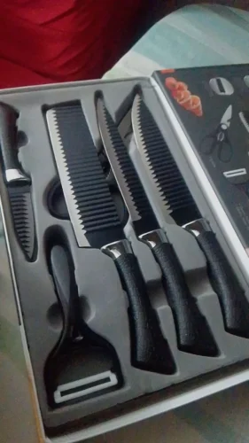 Conjunto de facas aço inox Kit de 6 peças Churrasco e Cozinha photo review