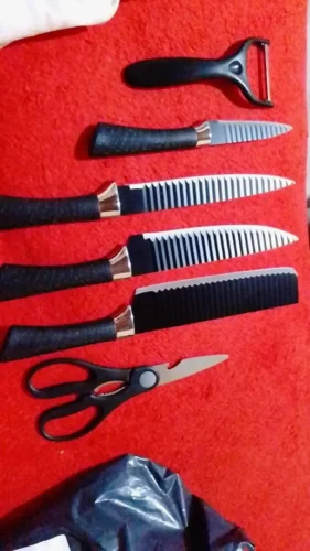 Conjunto de facas aço inox Kit de 6 peças Churrasco e Cozinha photo review